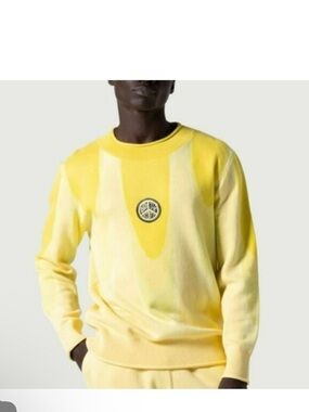 NWT Honor the Gift Jacquard Yellow Drip Sweater Men’s Sz L $180
